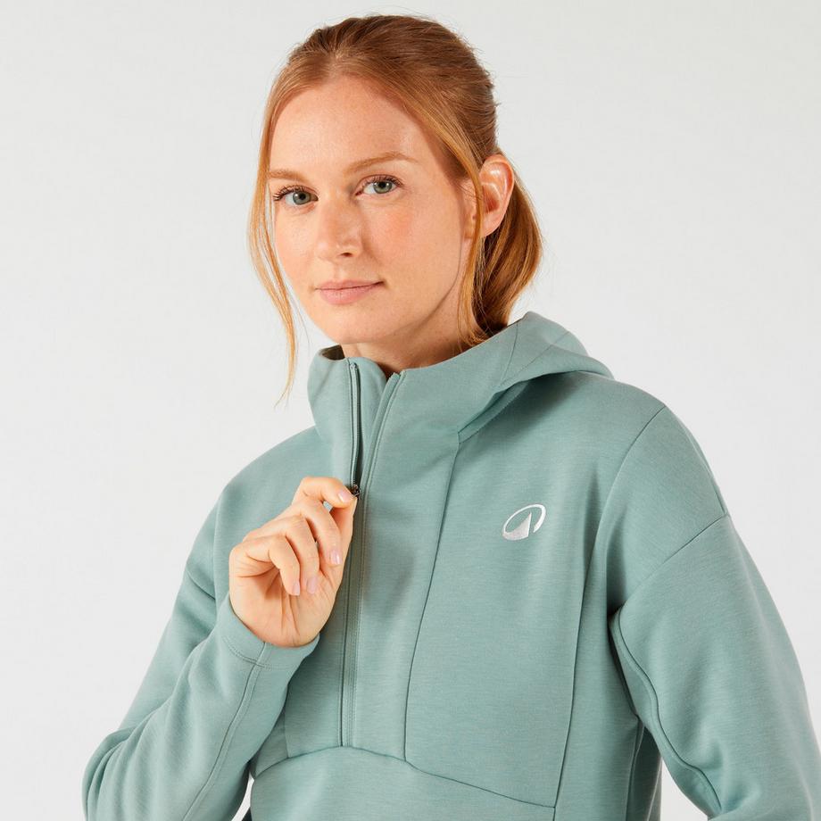 KUIKMA  Sweat-shirt tennis zippé à capuche femme 