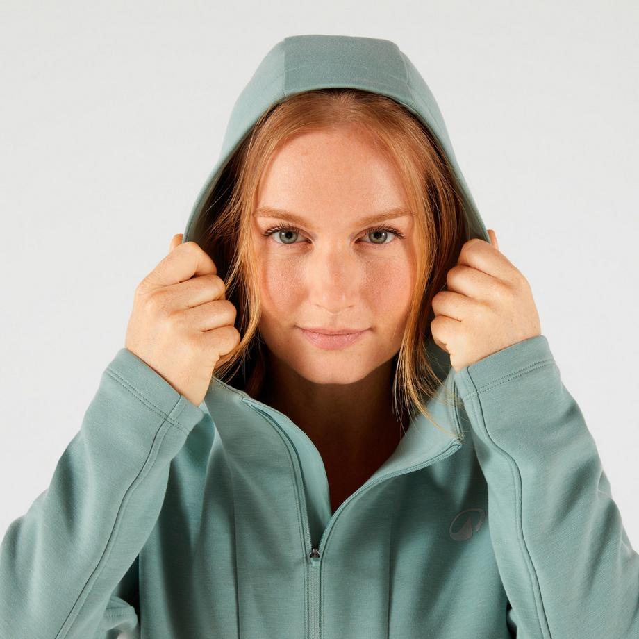 KUIKMA  Sweat-shirt tennis zippé à capuche femme 