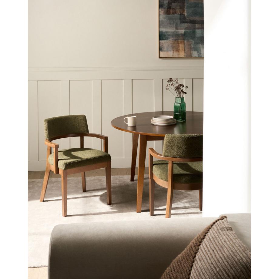 Beliani Lot de 2 chaises de salle à manger en Bouclé Rétro DALBO  