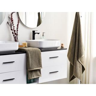 Beliani Set di 2 asciugamani en Cotone MITIARO  