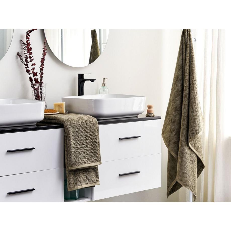 Beliani Handtücher im 2er Set aus Baumwolle MITIARO  