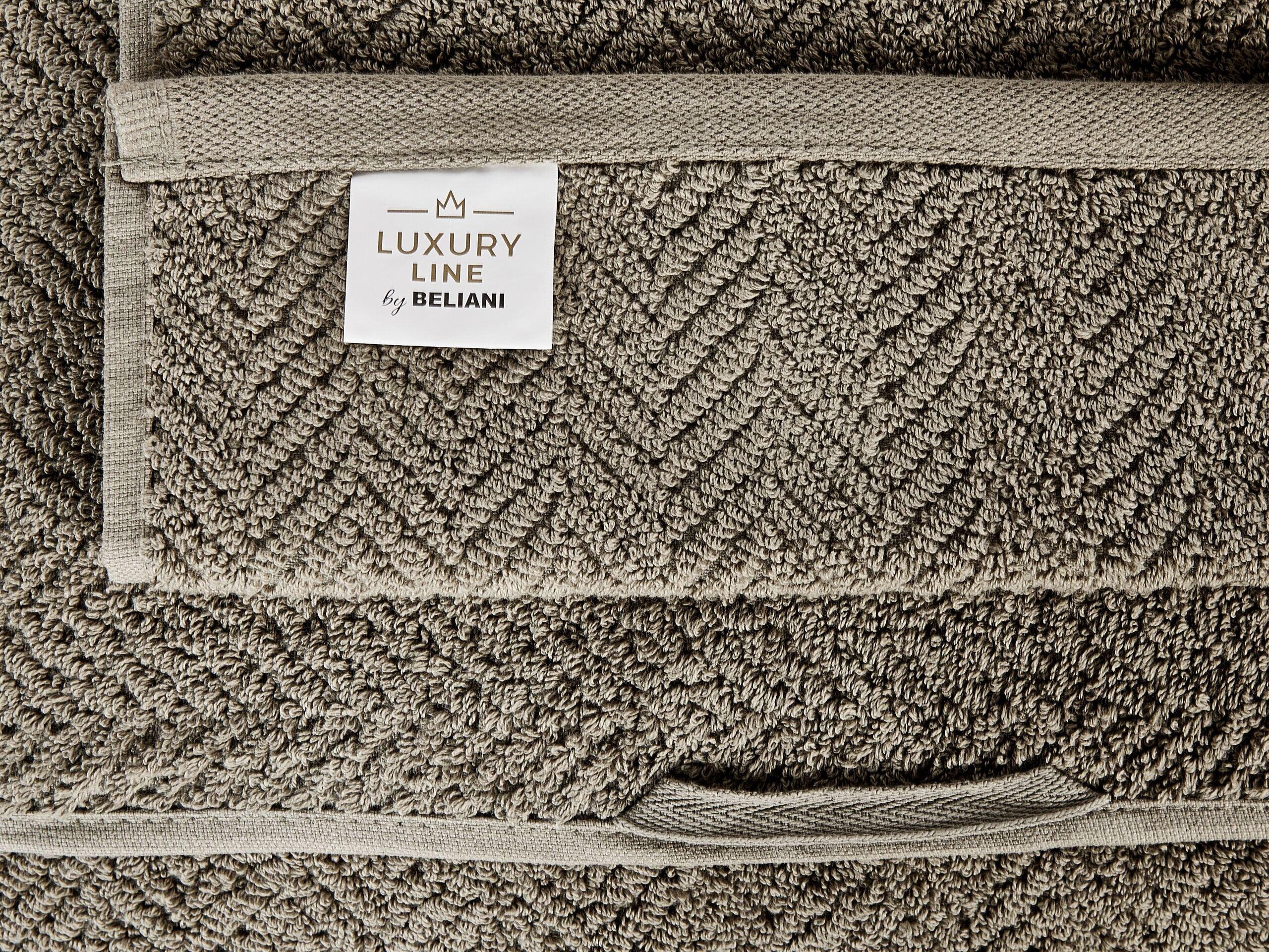 Beliani Set di 2 asciugamani en Cotone MITIARO  