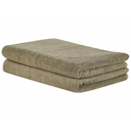 Beliani Set di 2 asciugamani en Cotone MITIARO  