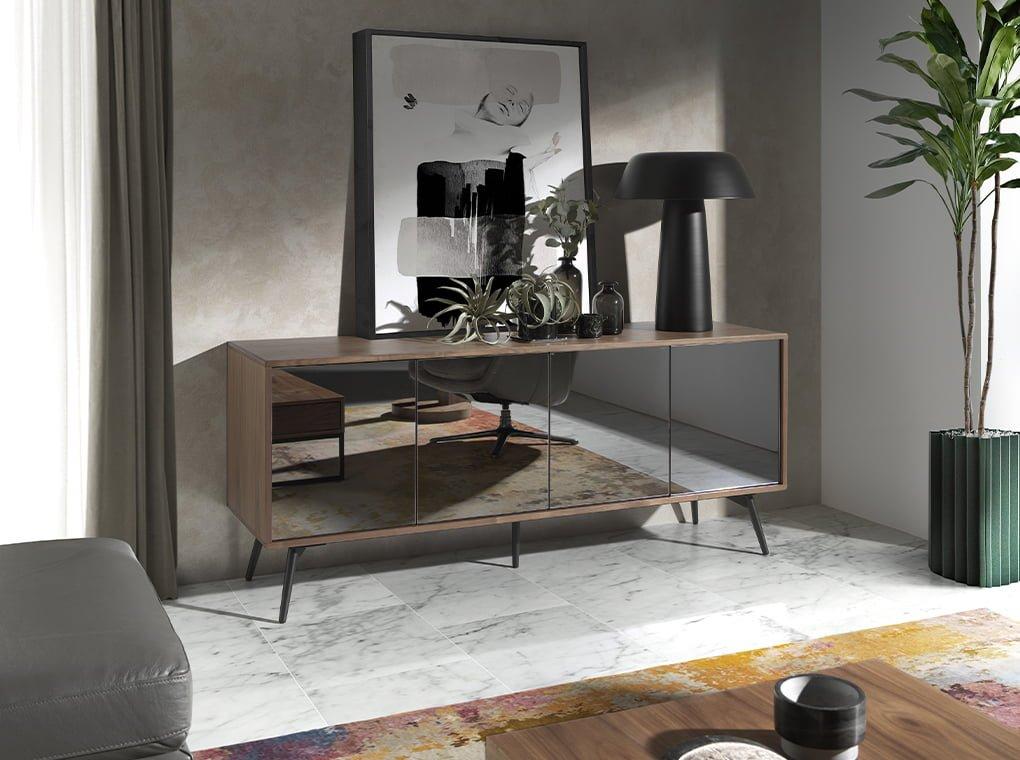 ANGEL CERDA Sideboard aus Nussbaumholz  