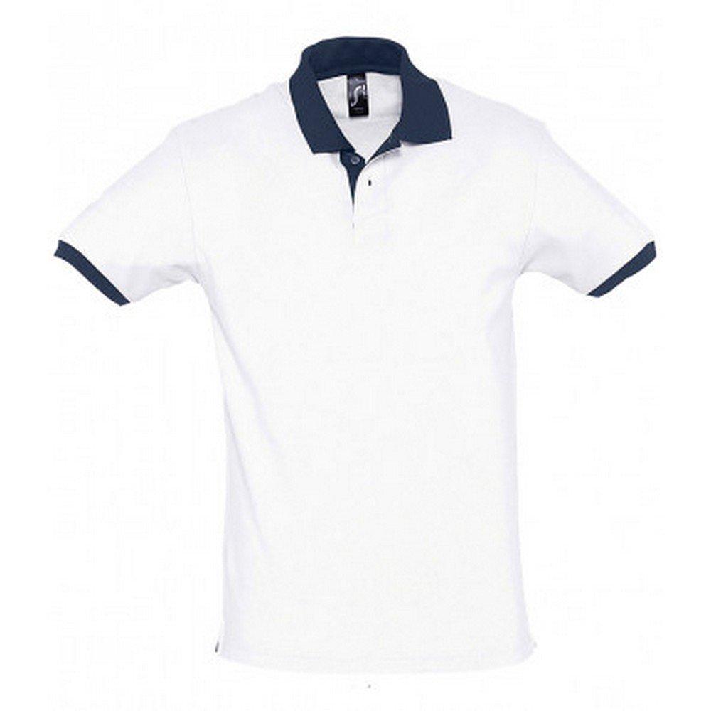 Image of Prince Pique Poloshirt In Kontrastfarben, Kurzarm Damen Weiss M