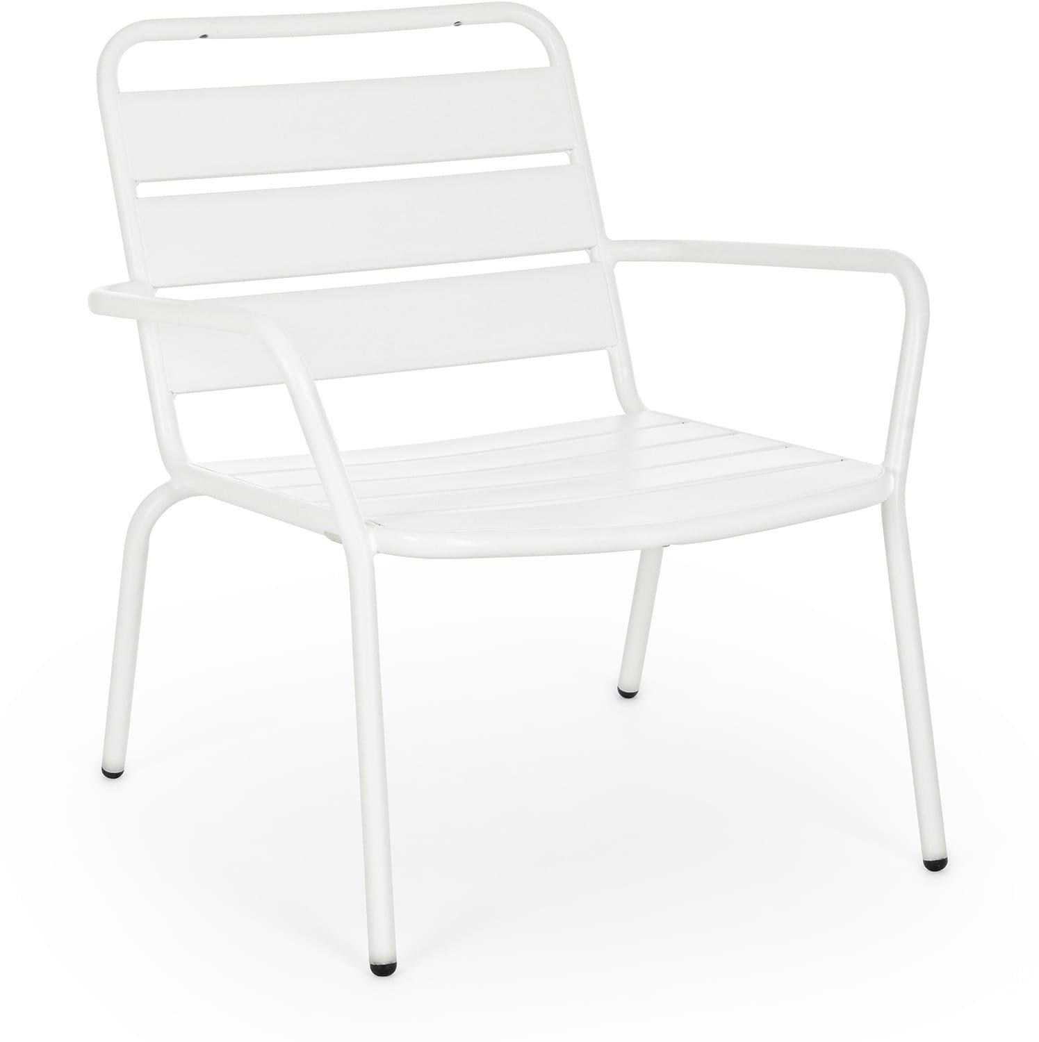 mutoni Fauteuil de jardin Marlyn blanc  