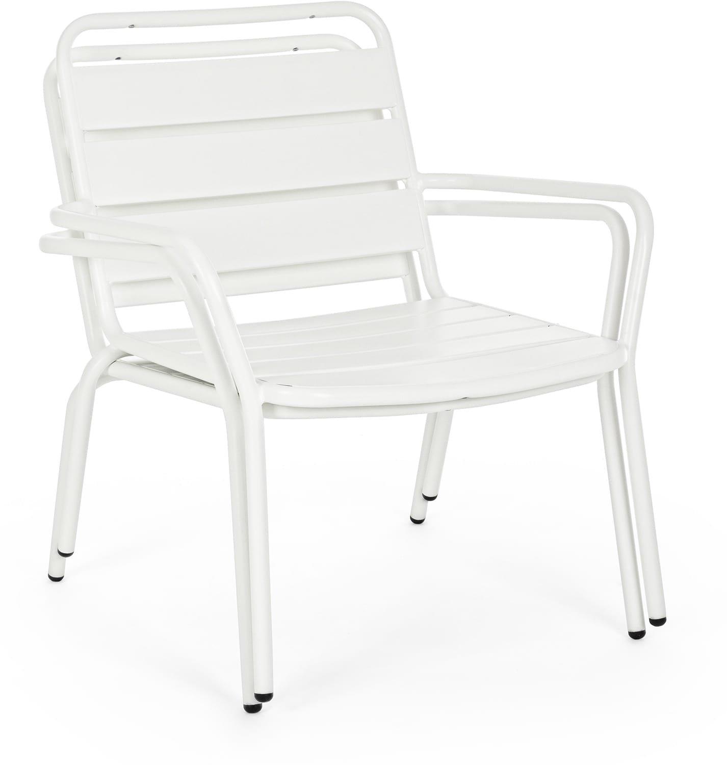 mutoni Fauteuil de jardin Marlyn blanc  