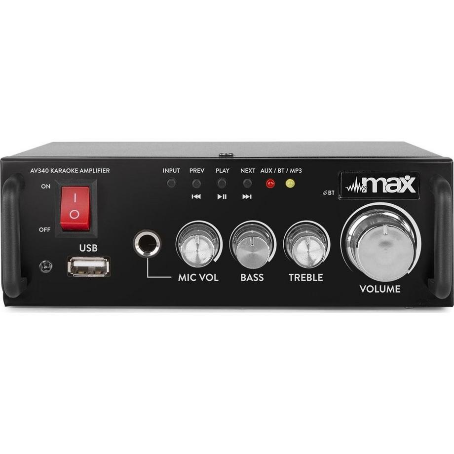 MAX  Max AV340 2.0 canali Casa Nero, Rosso 