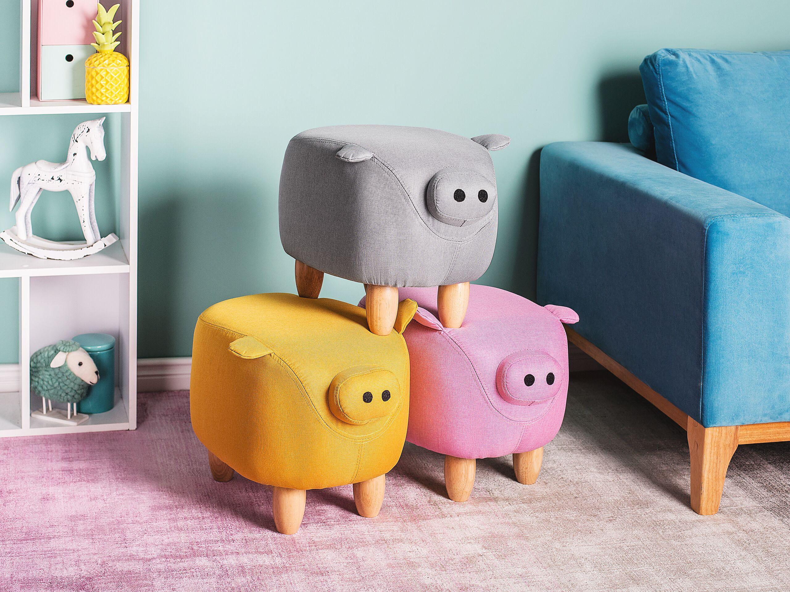 Beliani Hocker aus Polyester Modern PIGGY  