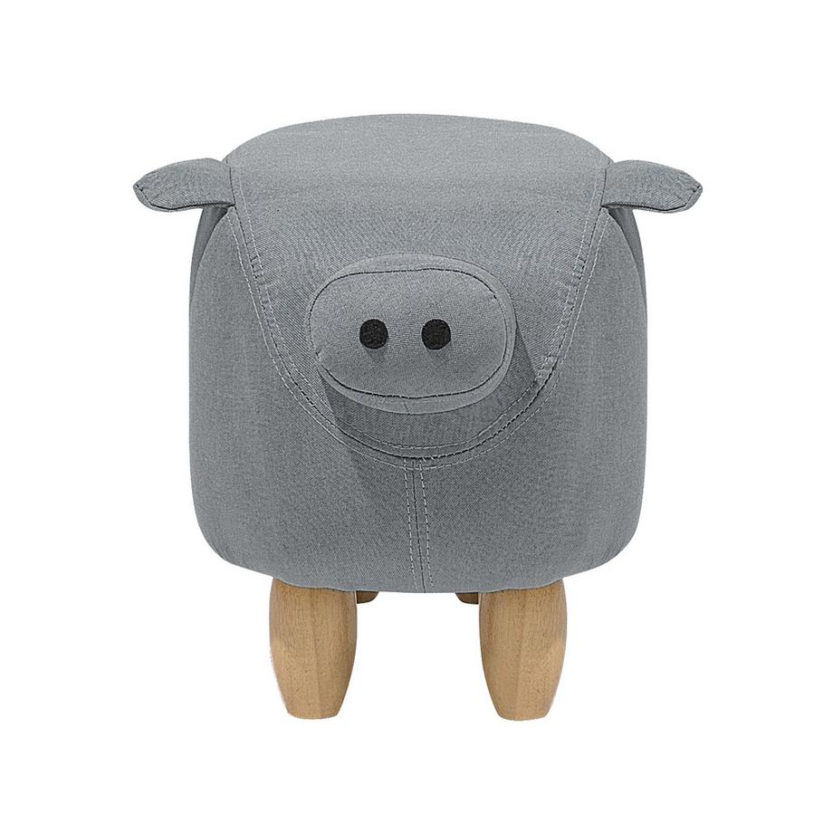 Beliani Tabouret animal en Tissu Moderne PIGGY  