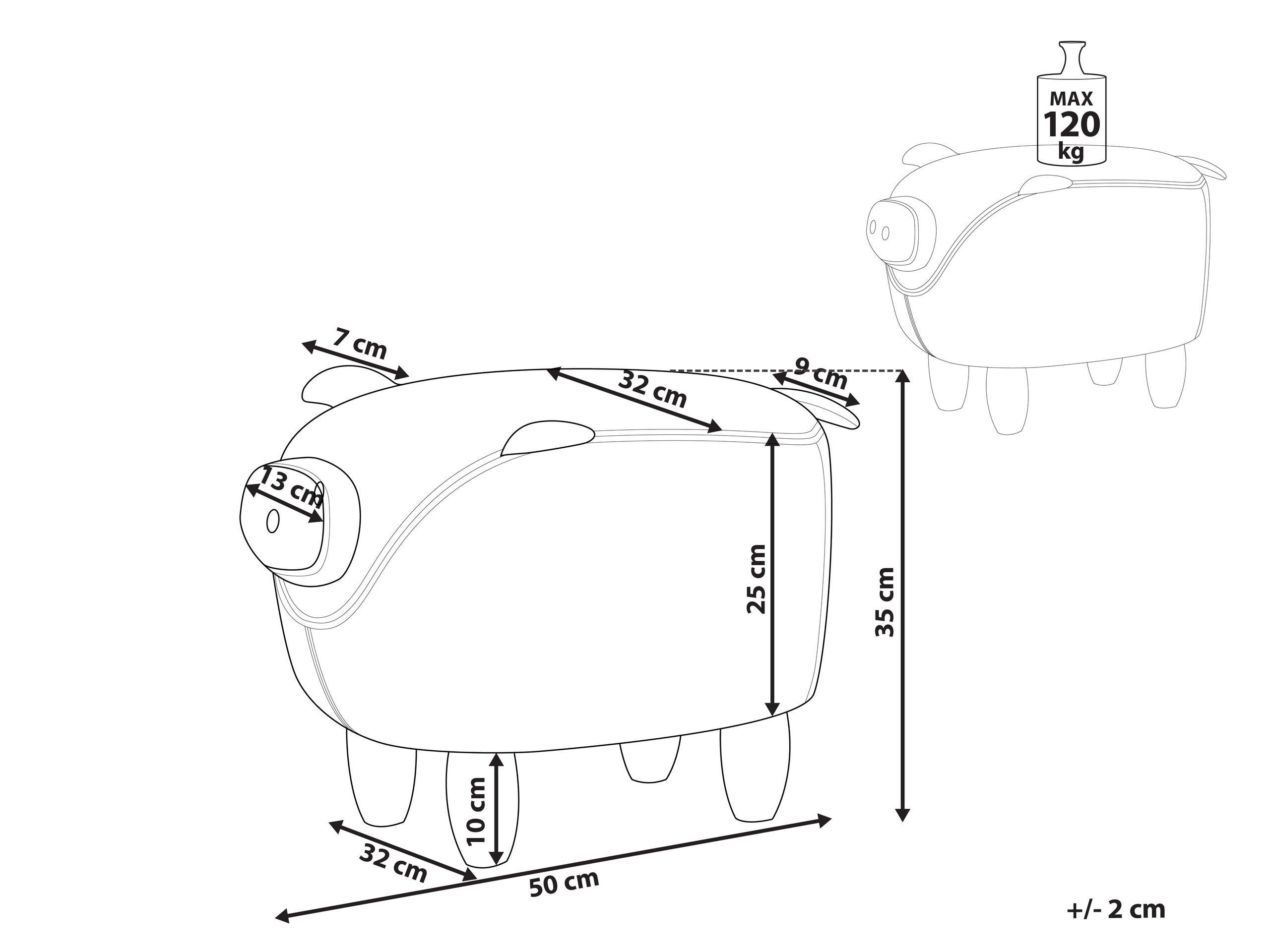 Beliani Sgabello en Poliestere Moderno PIGGY  