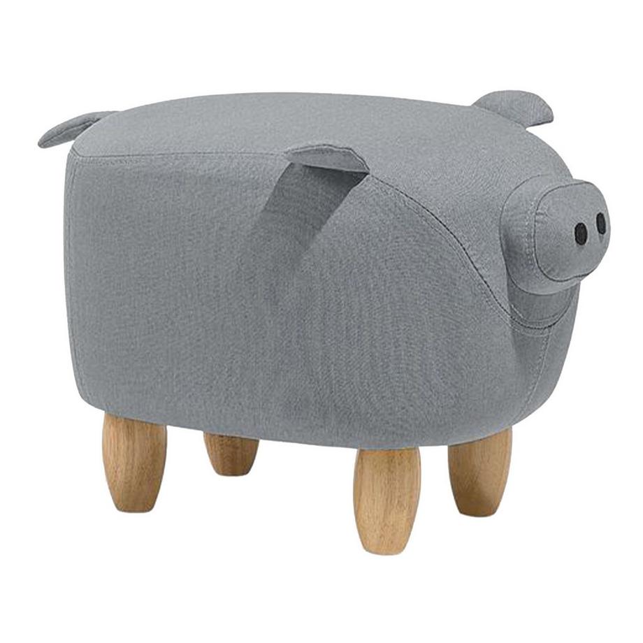 Beliani Tabouret animal en Tissu Moderne PIGGY  