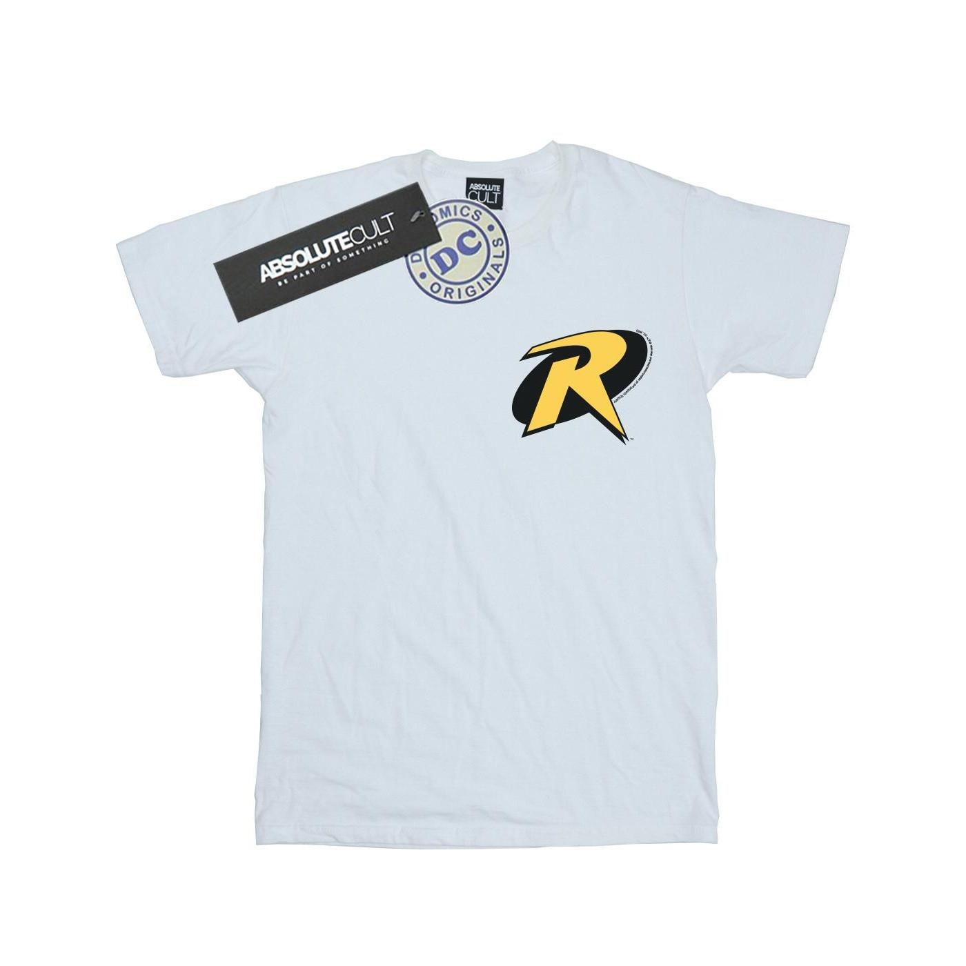 Image of Batman Robin Logo Tshirt Damen Weiss 5XL