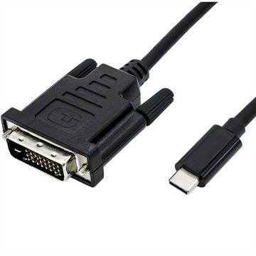 ROLINE 11045831 2 m DVI-D USB Typ-C Schwarz