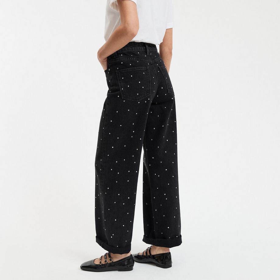 La Redoute Collections Jeans Larghi con Strass  