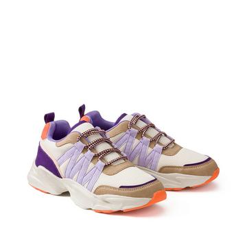 Mehrfarbige Sneakers mit dicker Sohle