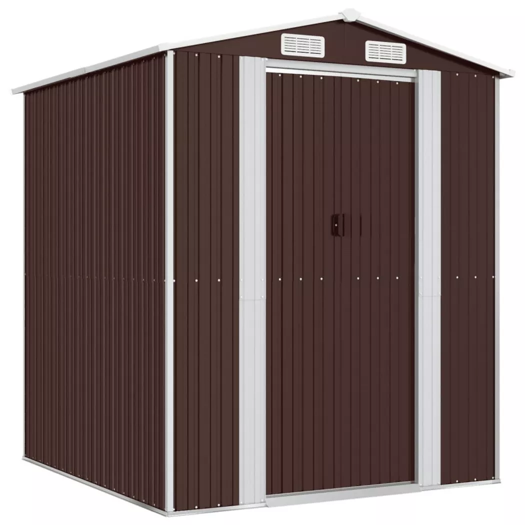 VidaXL - Geräteschuppen stahl, One Size, Braun