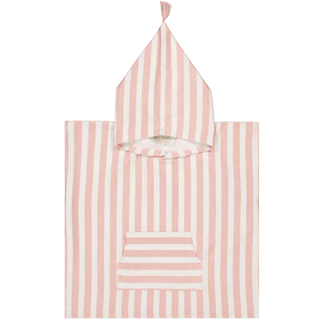 Rose in April - Poncho rose clair, 4-6 ans (M), One Size