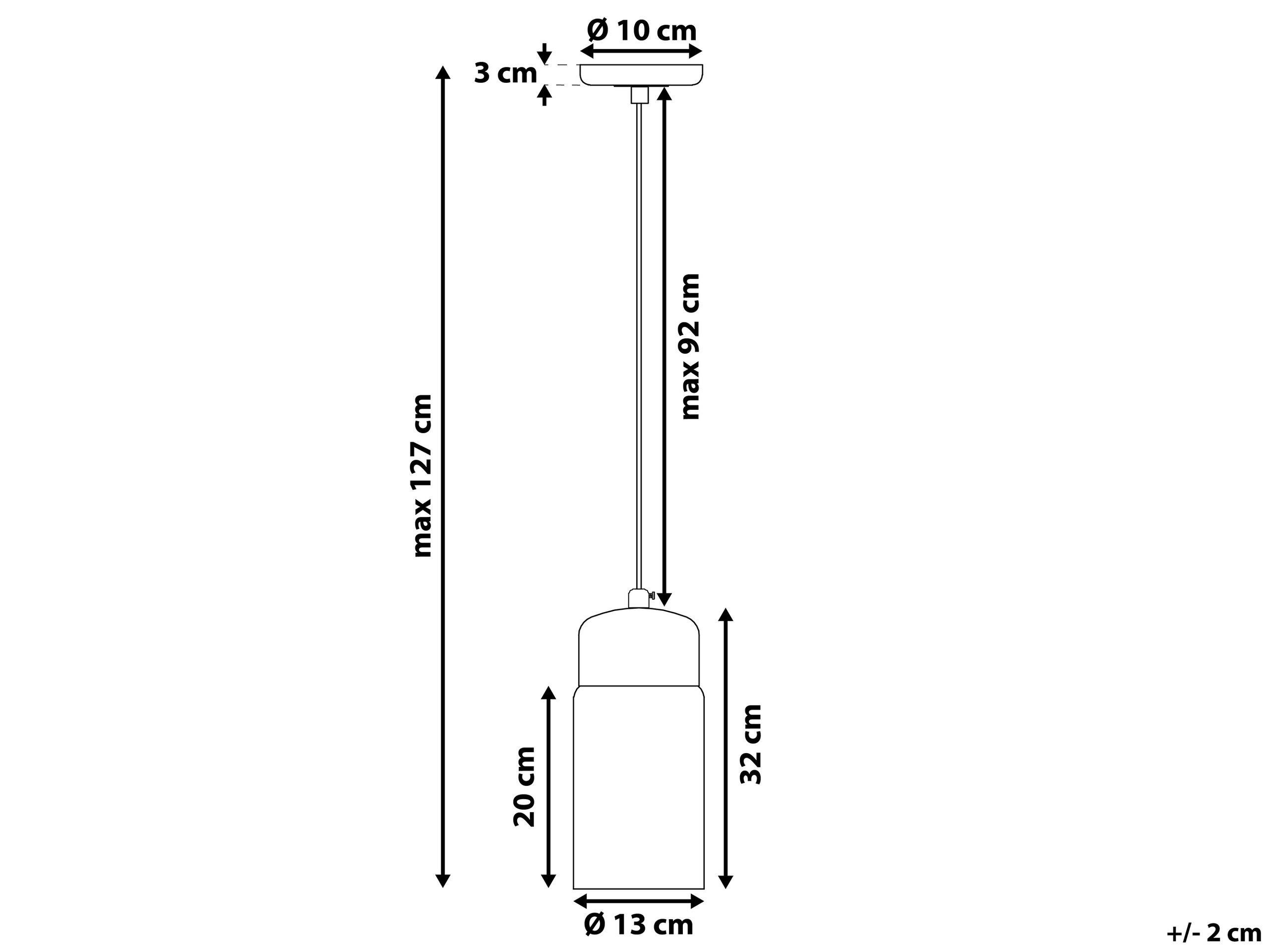 Beliani Lampe suspension en Verre Moderne PURUS  