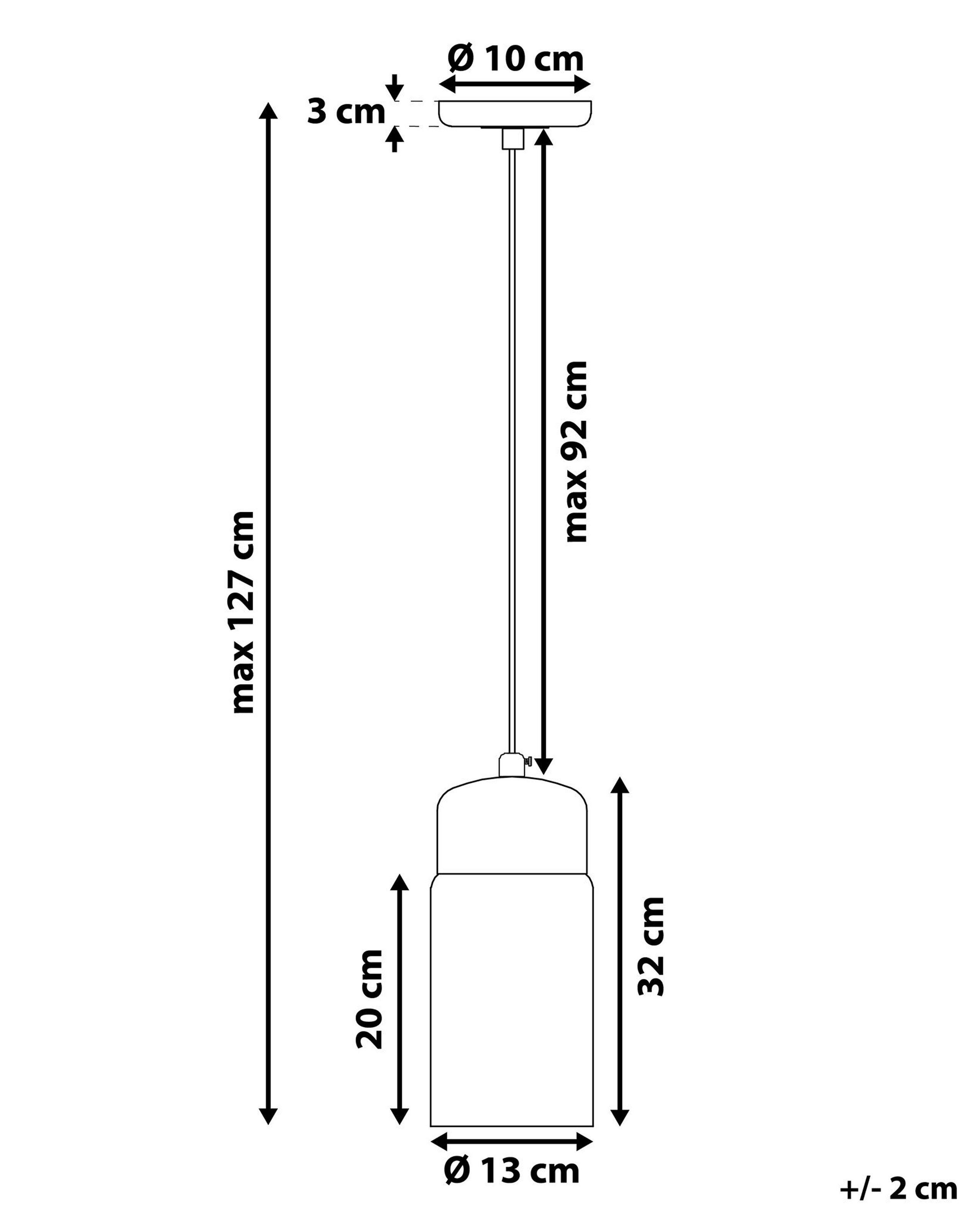 Beliani Lampe suspension en Verre Moderne PURUS  