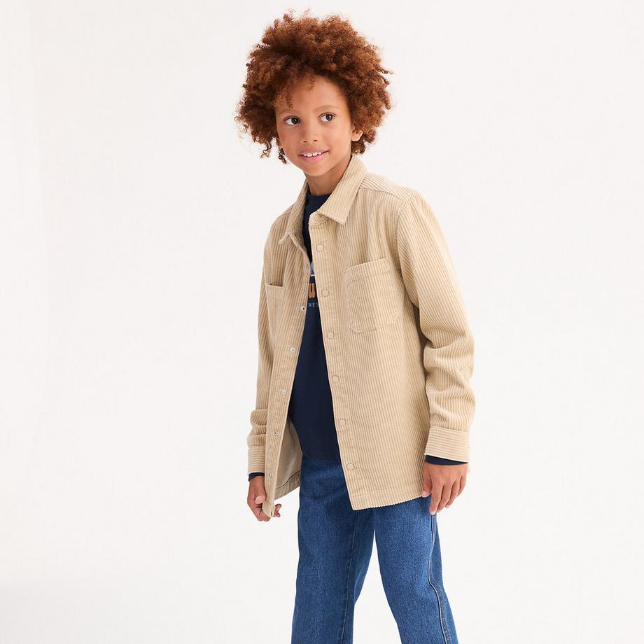 Surchemise manches longues en velours