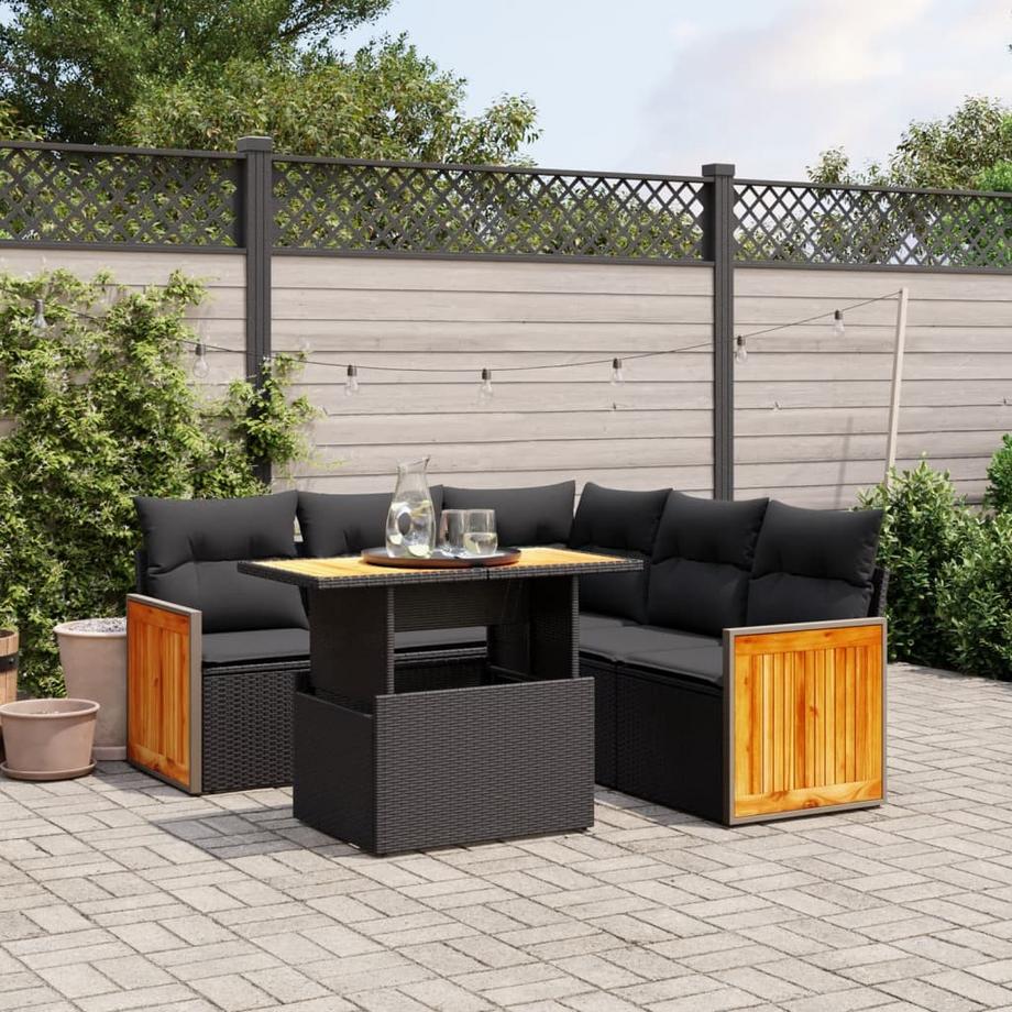 VidaXL set divano da giardino Polirattan  