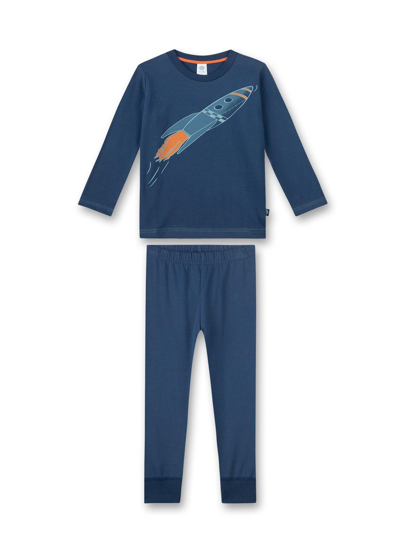 Image of Jungen Schlafanzug Raumschiff Jungen Blau 140