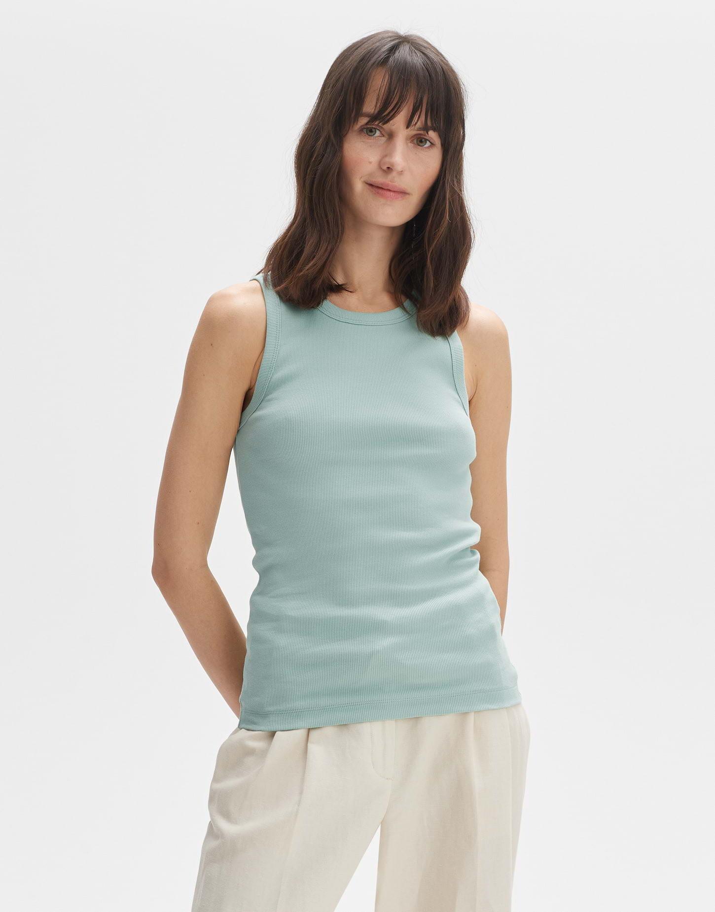 Image of Tank Top Ilesso Figurbetont Damen Pastellgrün 42