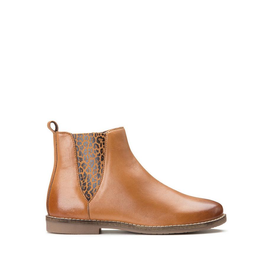 La Redoute Collections  Chelsea-Boots aus Leder mit Leopardenmuster 