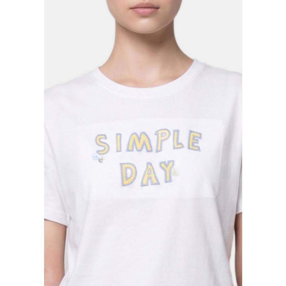 Chiara Ferretti Simple Day Grafikdruck T-Shirt  