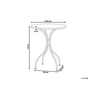 Beliani Table bistrot en Métal Rétro SPELLO  