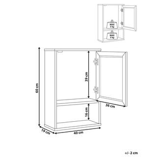 Beliani Bad-Wandschrank aus Faserplatte Boho ROSELL  