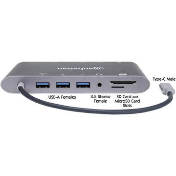 Manhattan SuperSpeed USB-C 7-in-1-Dockingstation