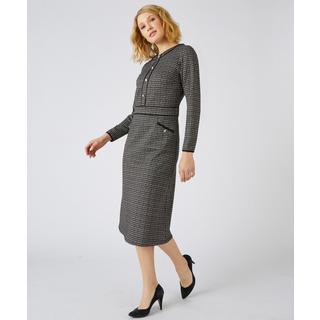 Damart  Robe bicolore maille jacquard stretch. 