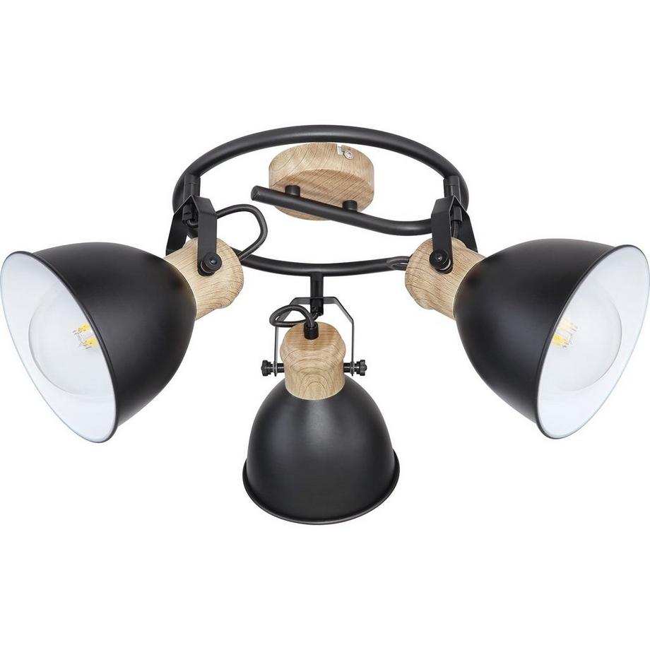 mutoni Faretto Wiho metallo nero 3xE27  