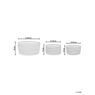 Beliani Lot de 3 paniers en Jute Boho TAJORI  