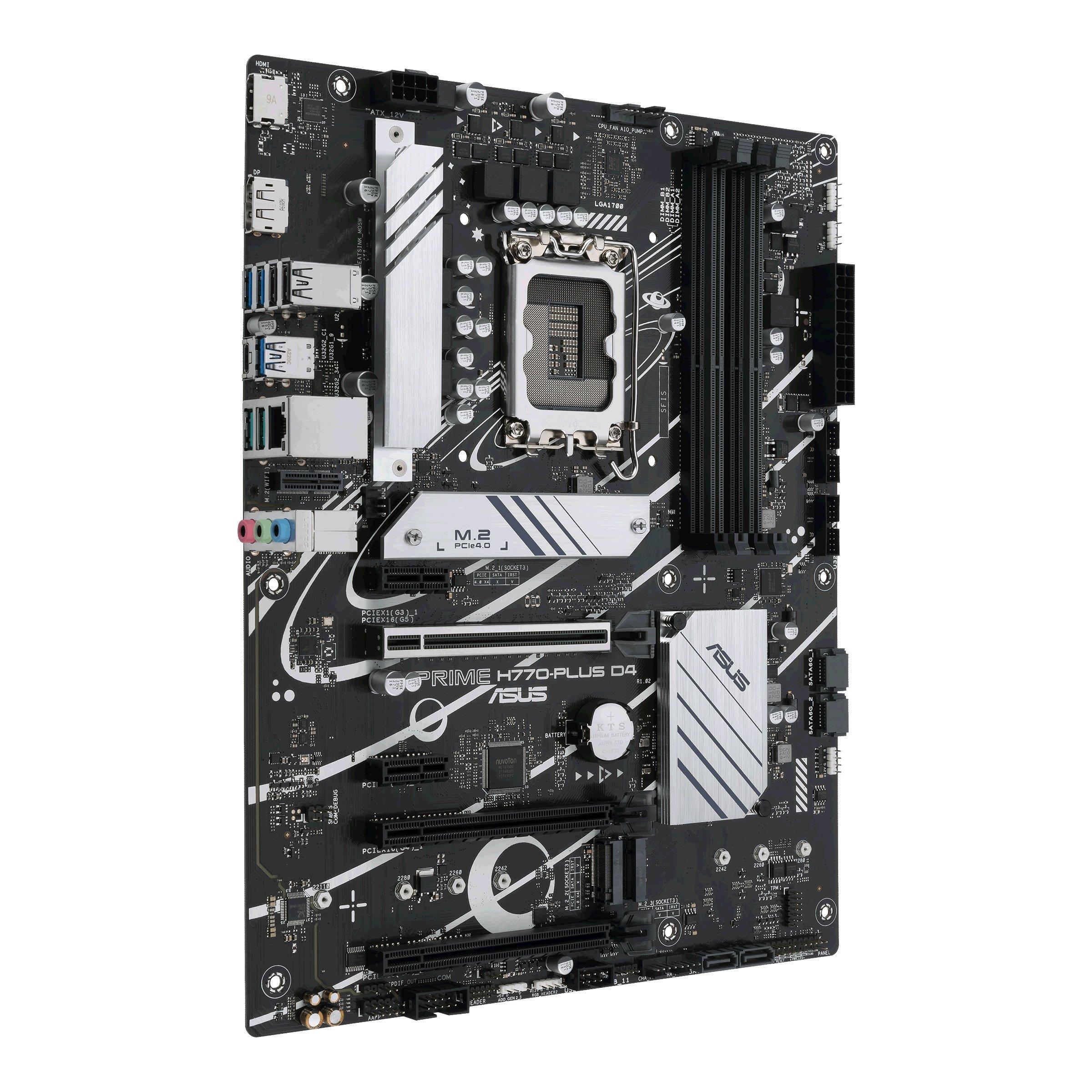 ASUS  PRIME H770-PLUS D4 Intel H770 LGA 1700 ATX 