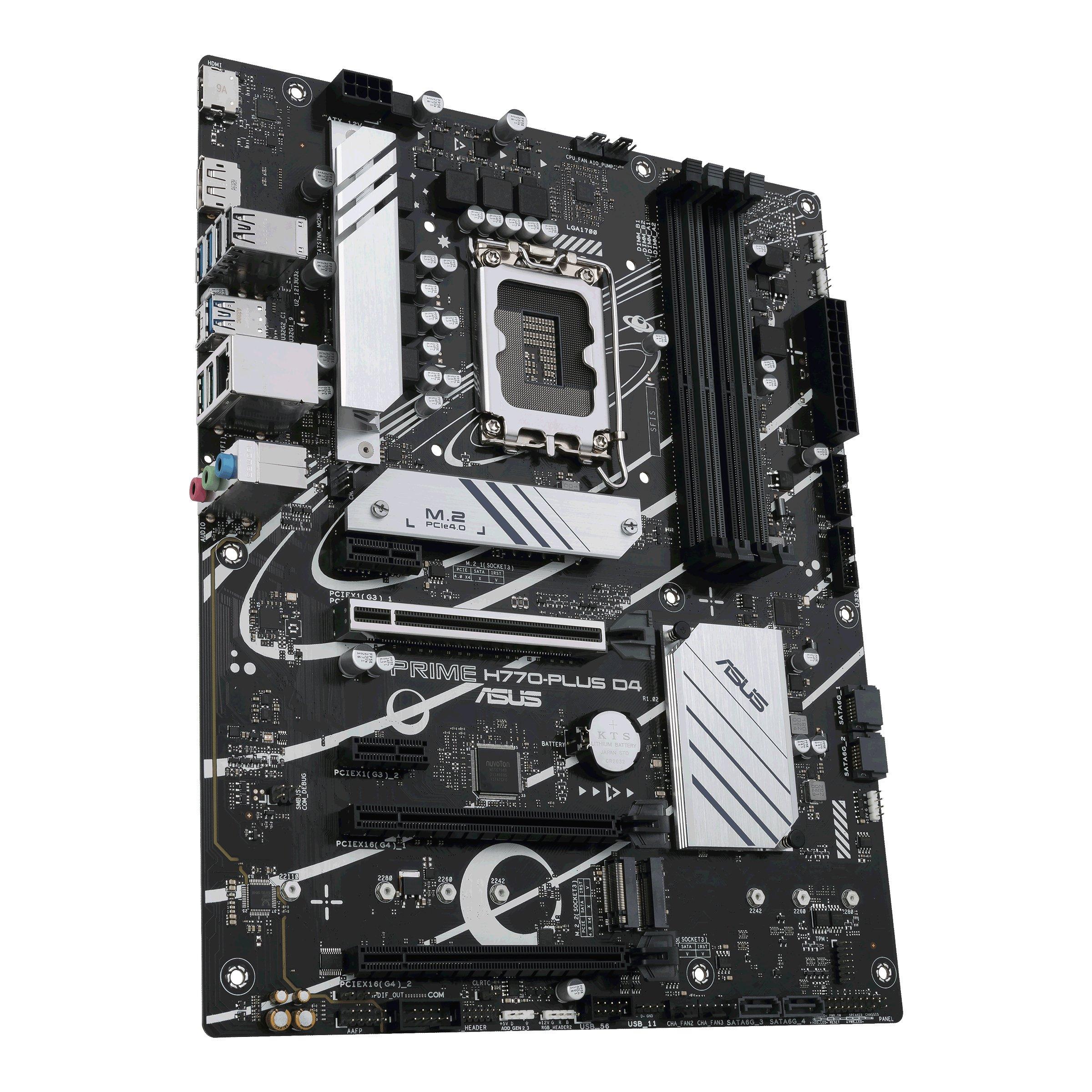 ASUS  PRIME H770-PLUS D4 Intel H770 LGA 1700 ATX 