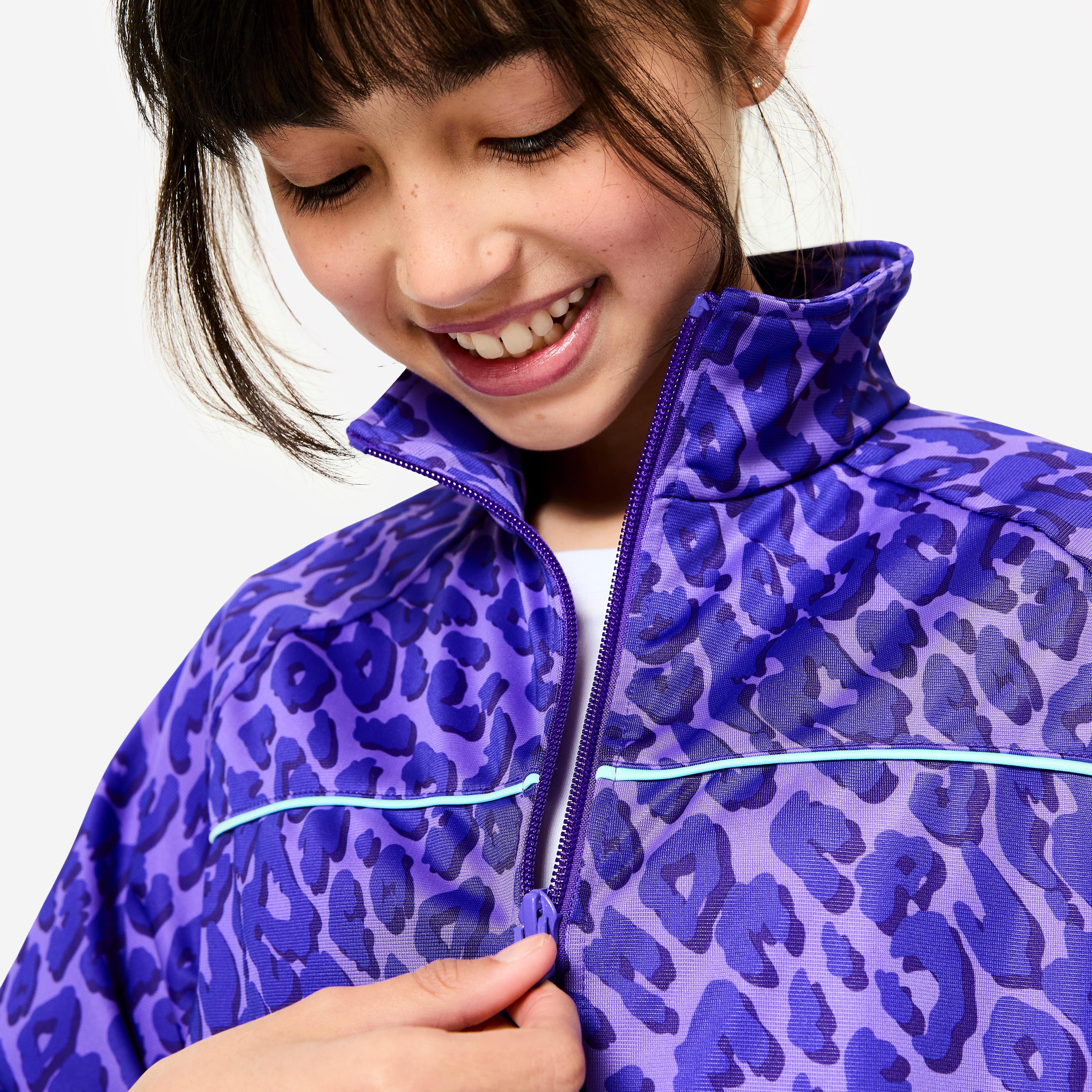 DECATHLON Veste d'entraînement respirante enfant imprimé léopard  