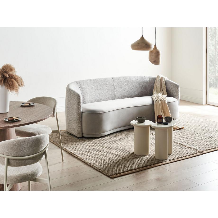 Beliani 3 Sitzer Sofa aus Stoff Minimalistisch ROSET  