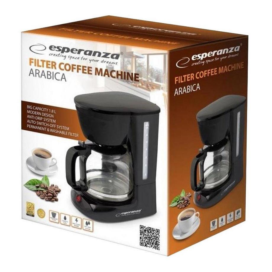 ESPERANZA Esperanza - Caffettiera con filtro per caffè incorporato 1,8 L  