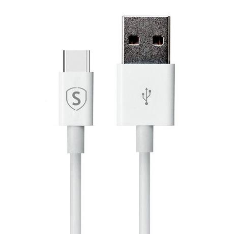 B2X  Câble USB-C pour charge rapide 2,4 A, 0,25 m - Blanc 