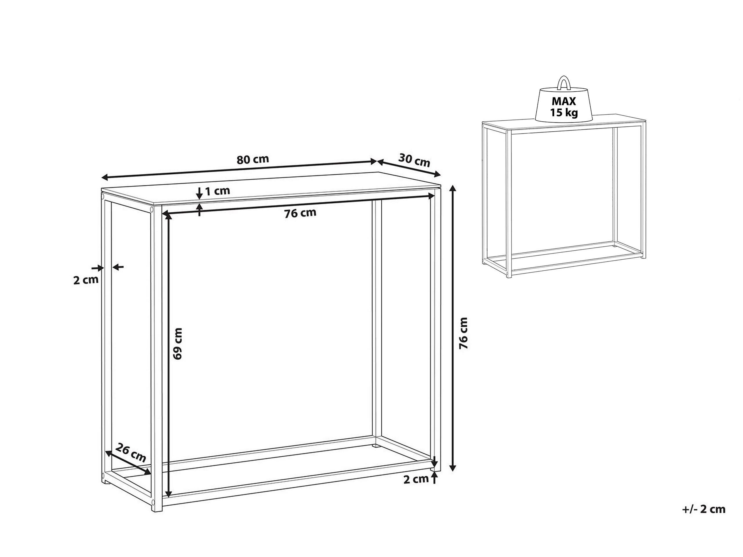 Beliani Konsolentisch aus Sicherheitsglas Modern DELANO  