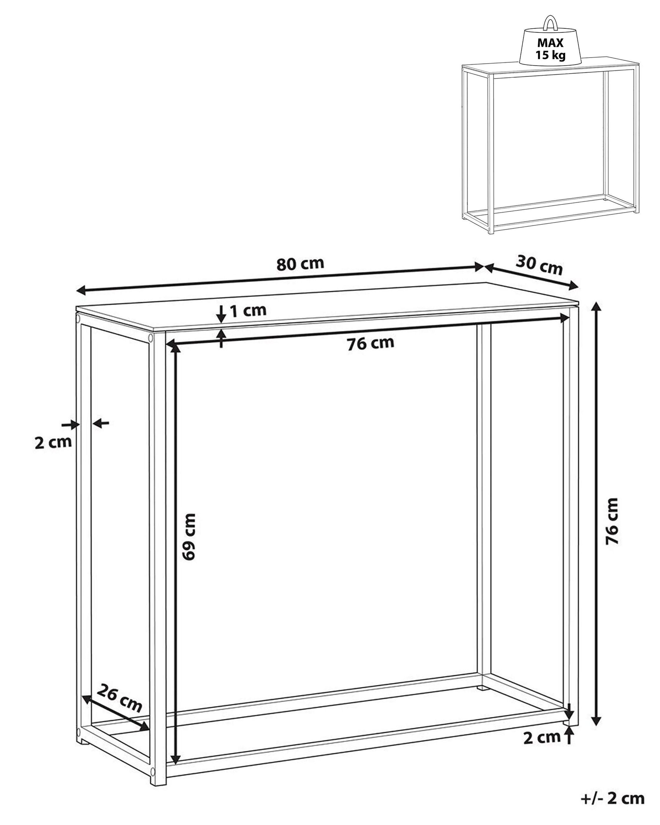 Beliani Konsolentisch aus Sicherheitsglas Modern DELANO  