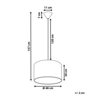 Beliani Lampe suspension en Polyester Moderne KELLS  