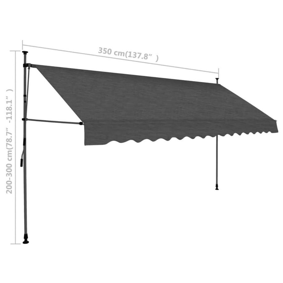 VidaXL tenda da sole retrattile Tessuto  