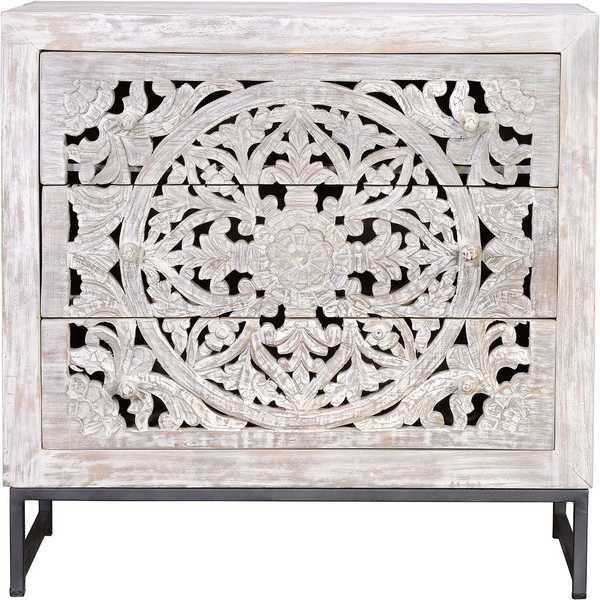 Image of Sideboard Mykonos Mango vintage weiss 80 Sideboard Mykonos Mango vintage weiss 80