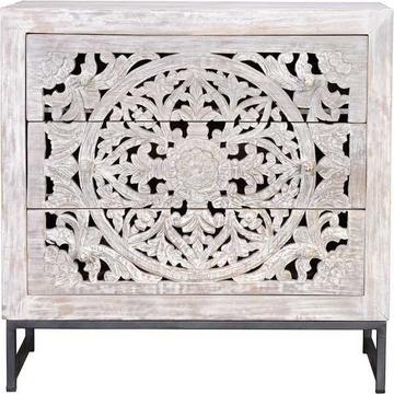 Credenza Mykonos Mango vintage bianco grigio 80