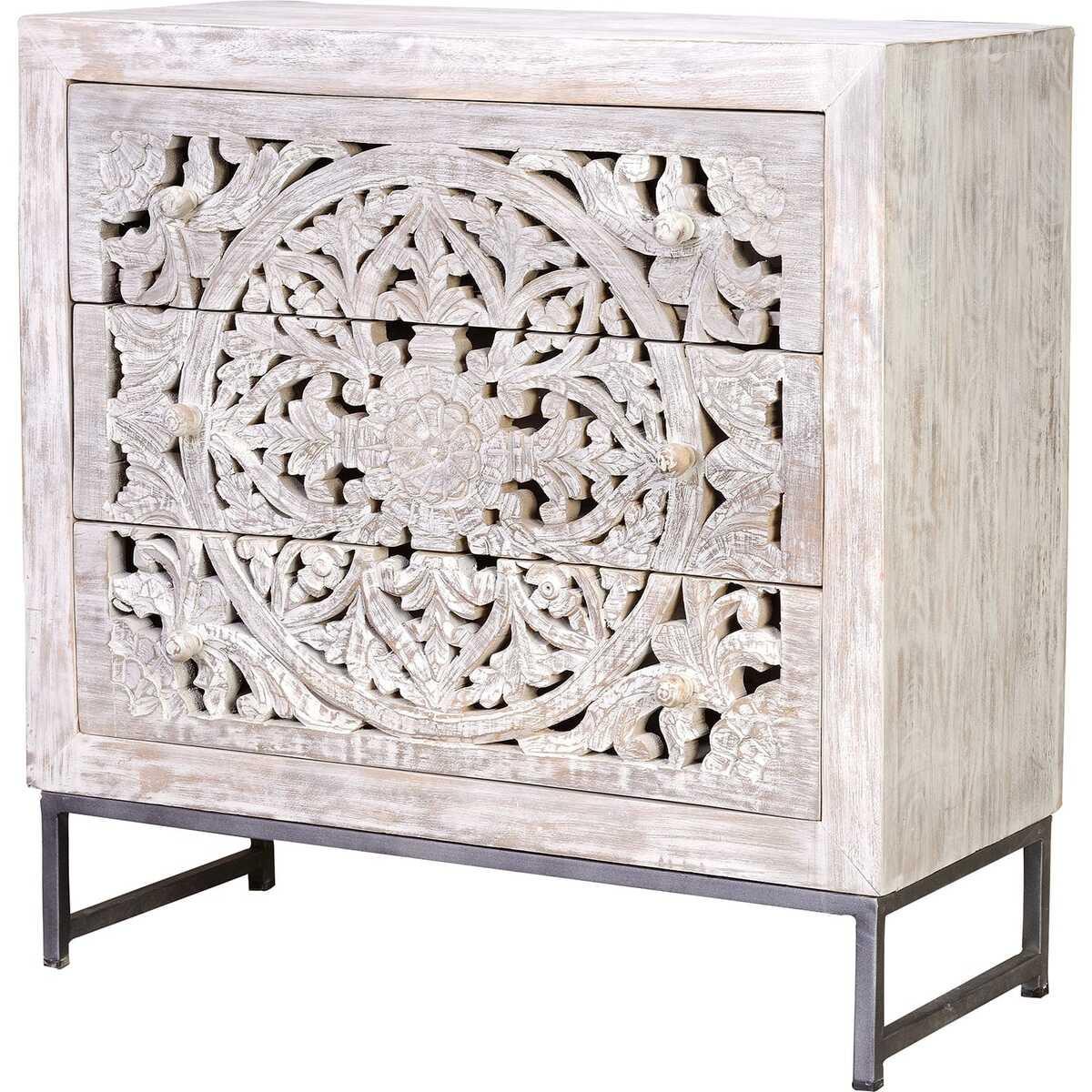 mutoni Sideboard Mykonos Mango vintage weiss 80  