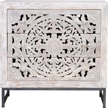 Sideboard Mykonos Mango vintage blanc gris 80